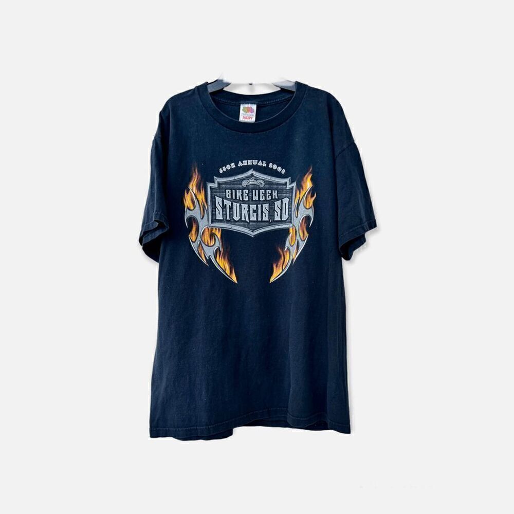 BIKE WEEK T SHIRT 2005 HARLEY BIKER size L made in USA